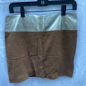 bel air metallic and suede mini skirt